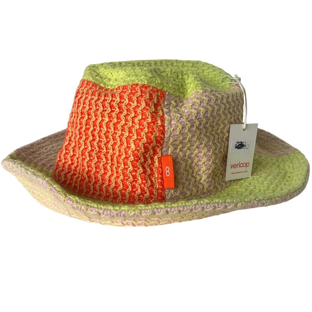 Verloop Colorblock Knit Bucket Hat NWT Retail 48 Cozy Winter Designer Beanie